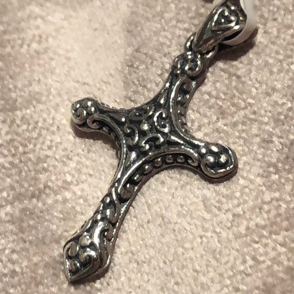 FANCY Sterling Silver Cross - Picture 11 of 11